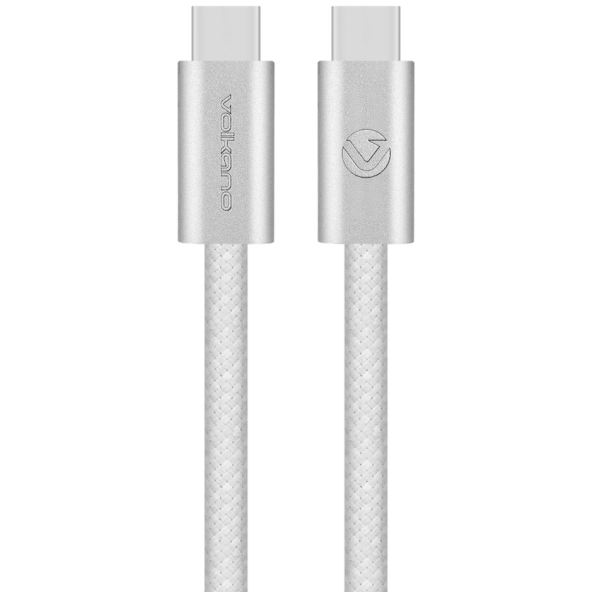 Volkano Weave Series 60w USB C to USB C 1.2m-White | VK-30260-WT