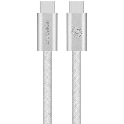 Volkano Weave Series 60w USB C to USB C 1.2m-White | VK-30260-WT