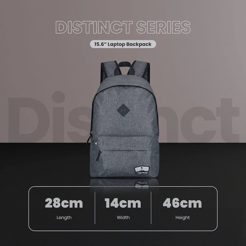 Volkano Distinct 15.6 Laptop Backpack - Grey Melange | VK-9129-GM