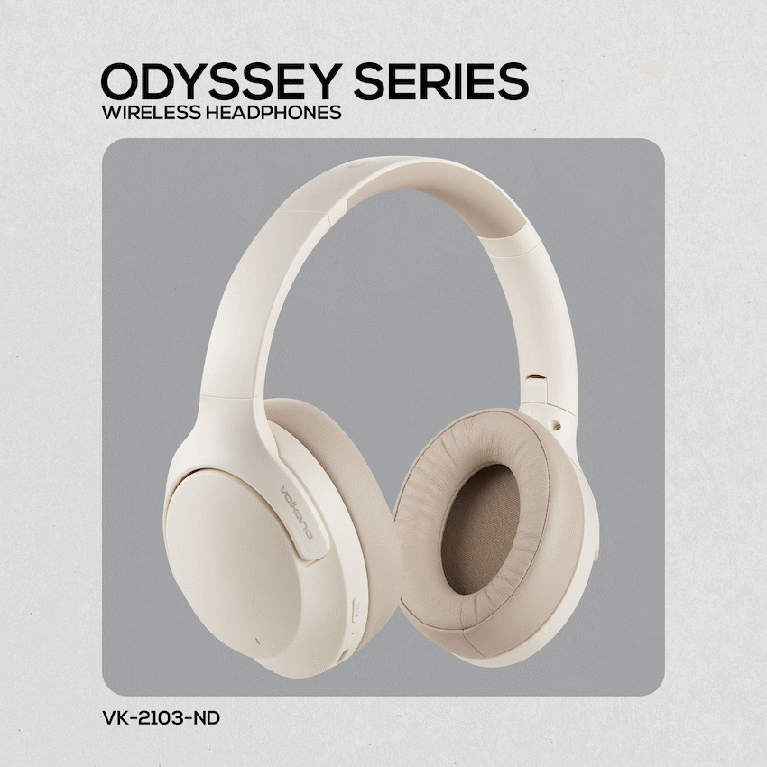 Volkano Odyssey ANC Bluetooth Wireless Headphone - Nude | VK-2103-ND