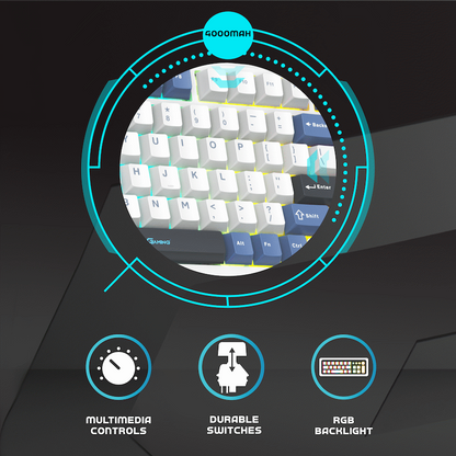Volkano Gaming Phantom X2  TKL Mechanical Tri-Mode Wireless Keyboard | VG-209-BK