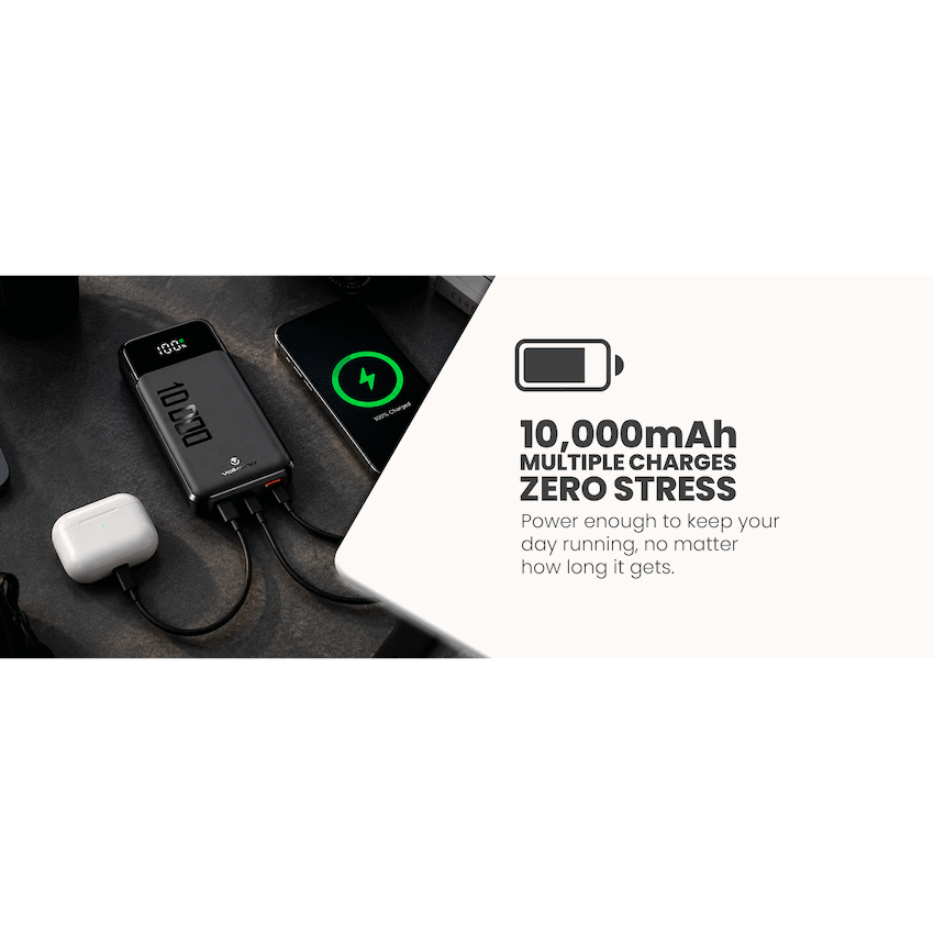 Volkano Roma Series 10000mah P.D. 20W Power Bank | VK-9024-BK