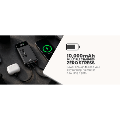 Volkano Roma Series 10000mah P.D. 20W Power Bank | VK-9024-BK