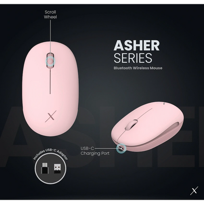 VolkanoX Asher Bluetooth Wireless Mouse - Rose | VKX-203-RS