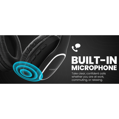 Volkano Phonic Series Bluetooth Full Size Headphones - Black | VK-2002-BK