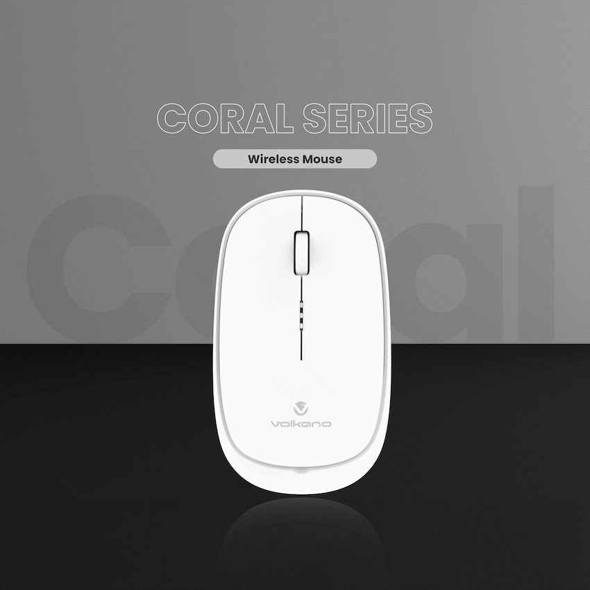 Volkano Coral series Bluetooth Wireless Mouse - White | VK-20304-WT