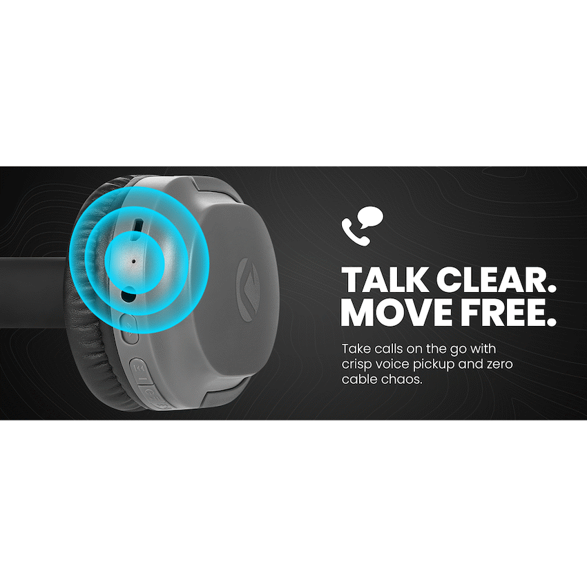 Volkano Pebble Series Bluetooth Headphones - Dark Grey | VK-2023-DG