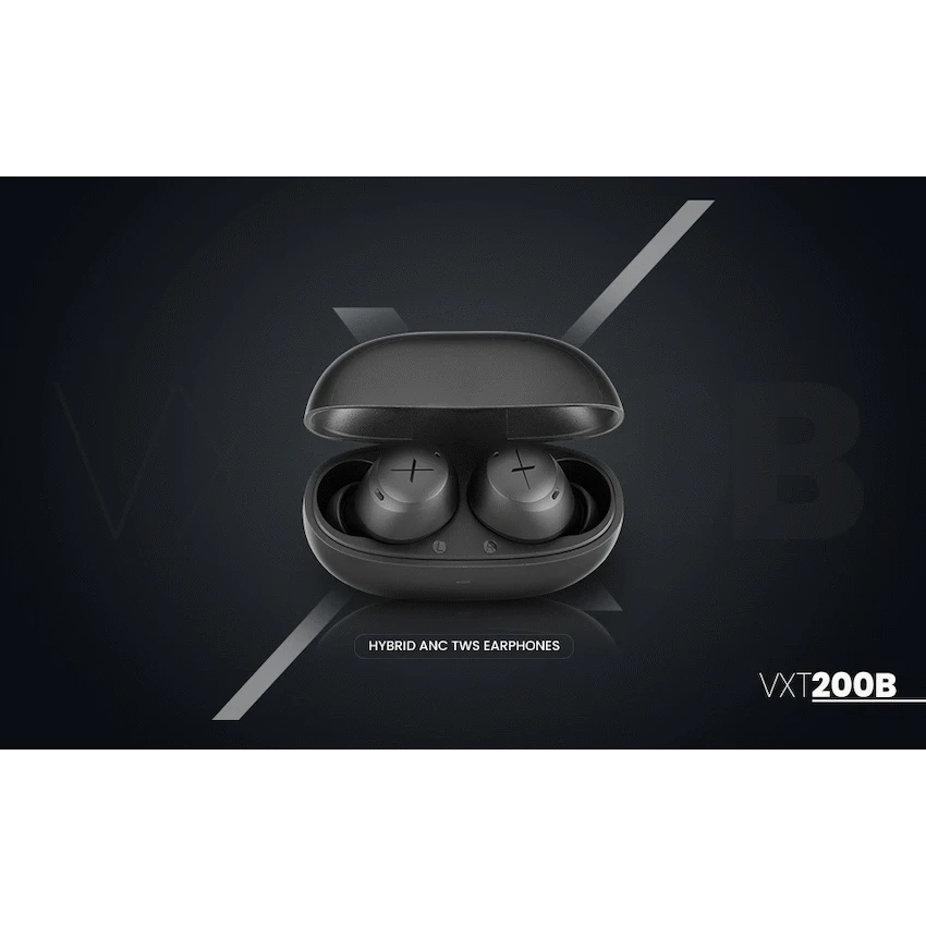 Volkano X VXT200B True Wireless Earphones with Hybrid Active Noise Cancelling | VKX-1120-BK
