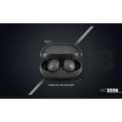 Volkano X VXT200B True Wireless Earphones with Hybrid Active Noise Cancelling | VKX-1120-BK