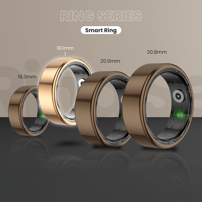 Volkano Ring Series Smart Ring with Charging Case - 19.1mm | VK-5098-LL-GD