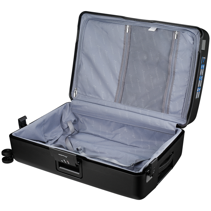 Travelwize Clipper PP 3Pc 4-Wheel Spinner Luggage Set Black | TW-9267-BK