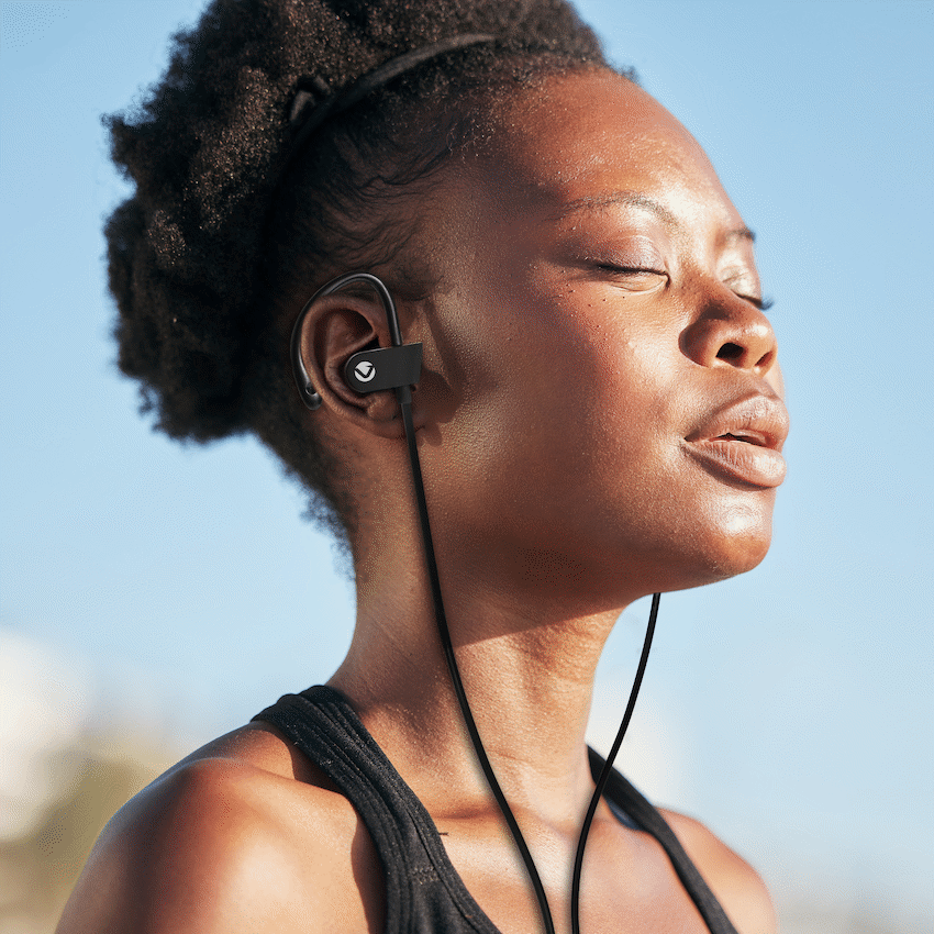 Volkano Circuit Series Sports Hook-In Earphones with Mic | VEH-001-BK