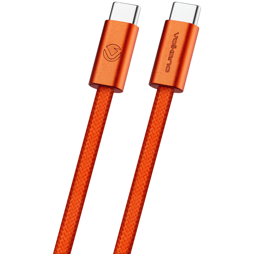 Volkano Weave Series 60w USB C to USB C 1.2m-Orange | VK-30260-OR