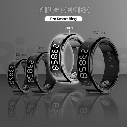 Volkano Ring Series Ring Pro Smart Ring with Charging Case - 19.9mm | VK-5099-XL-BK