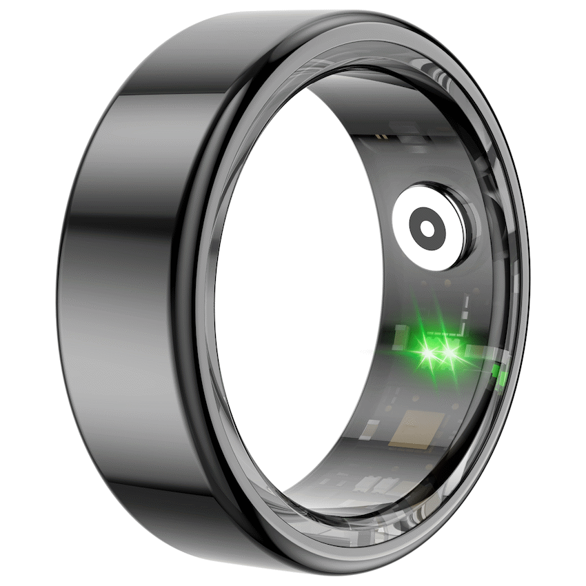Volkano Ring Series Smart Ring with Charging Case - 19.1mm | VK-5098-LL-BK