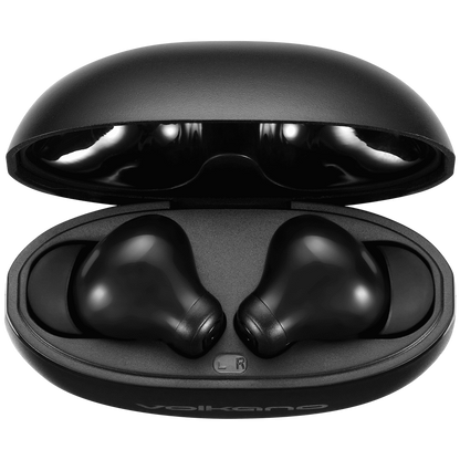 Volkano Pulse Series True Wireless Earphones with Charging Case - Black | VK-1164-BK