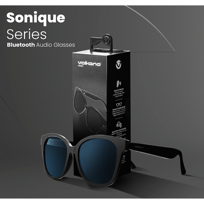 Volkano Sonique Series Bluetooth Audio Glasses - Dark Lenses | VK-80001-BK