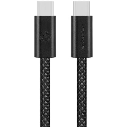 Volkano Weave Series 60w USB C to USB C 1.2m-Black | VK-30260-BK