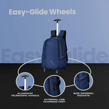 Volkano Midtown Trolley Backpack - Navy | VK-9170-NV