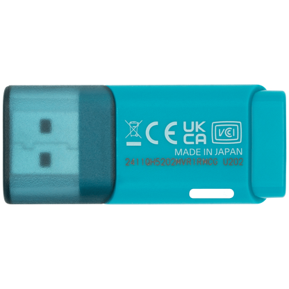 Kioxia TransMemory U202 32GB USB 2.0 Type-A Flash Drive (Aqua) | LU202L032GG4