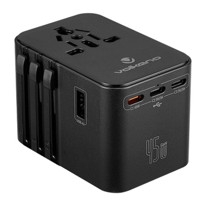 Volkano Jetsetter series 45W PD Travel Adaptor | VK-8027-BK