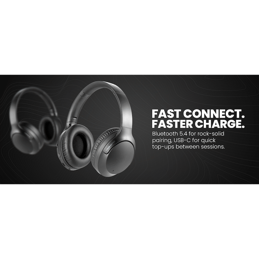 Volkano Odyssey ANC Bluetooth Wireless Headphone - Black | VK-2103-BK