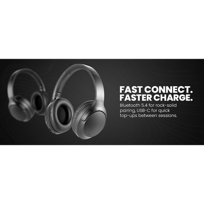 Volkano Odyssey ANC Bluetooth Wireless Headphone - Black | VK-2103-BK