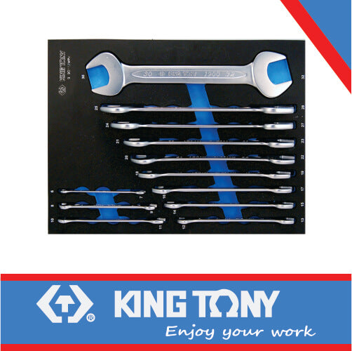 KING TONY SPANNER SET OPEN END EVA FOAM 6 32MM | 9 1112MRV