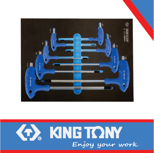 KING TONY ALLEN KEY L TYPE HANDLE 2 10MM 8PC EVA FOAM | 9 22108MRV