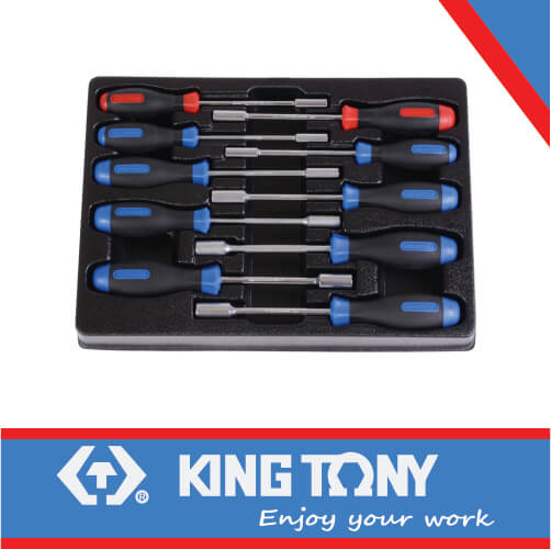 KING TONY NUT DRIVER SET 6 13MM 10PC | 9 30110CR