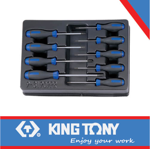KING TONY SCREWDRIVERS TORX TAMPER PROOF  T8 T40 9PC | 9 31909PR