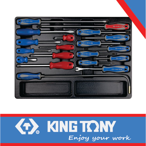 KING TONY SCREWDRIVER SET COMBINATION 19PC | 9 31919MR