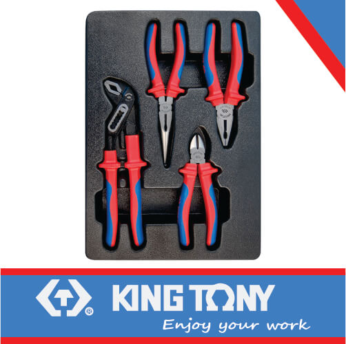 KING TONY INSULATED PLIERS SET 1000V | 9 40604GP