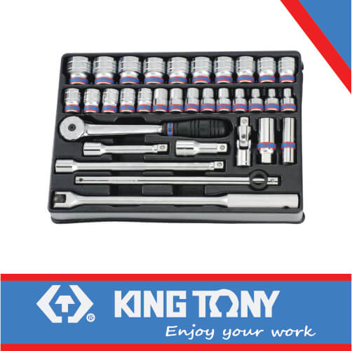KING TONY SOCKET SET 33PC 1/2" 8 32MM | 9 4333MR