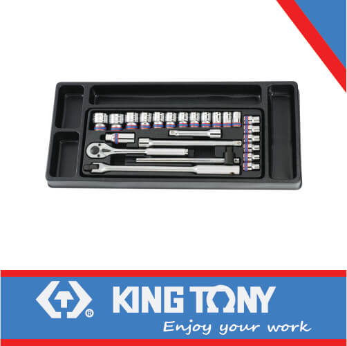 KING TONY SOCKET SET 26PC 1/2" 10 32MM | 9 4526MR