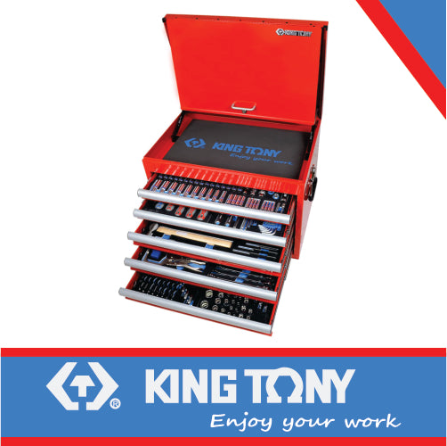 KING TONY TOOL CHEST SET COMBINATION METRIC AND S.A.E 306 PCS | 919 001CRV