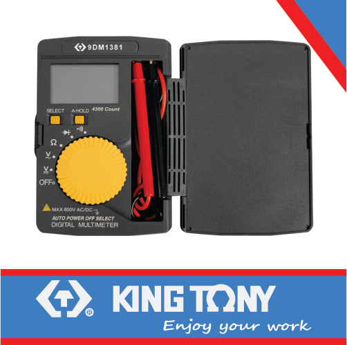 KING TONY POCKET TYPE DIGITAL MULTIMETER 4V 600V | 9DM1381