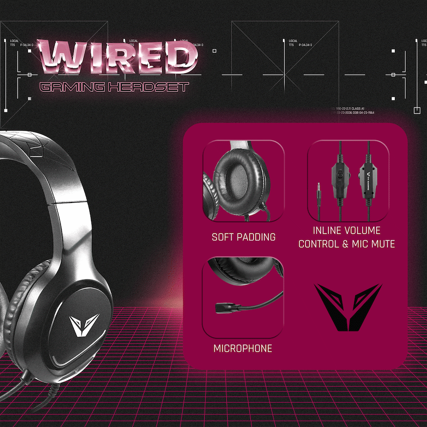 VX Gaming Blaze series Gaming Headset | VX-241-BK