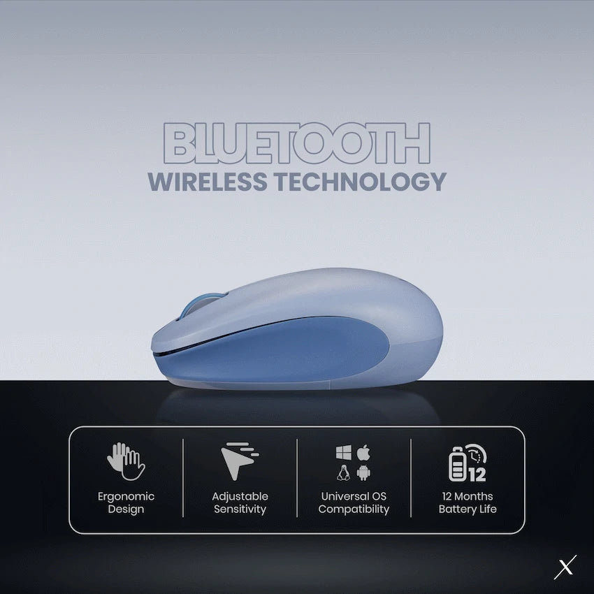 VolkanoX Magma Bluetooth Wireless Mouse - Blue Grey | VKX-201-BG