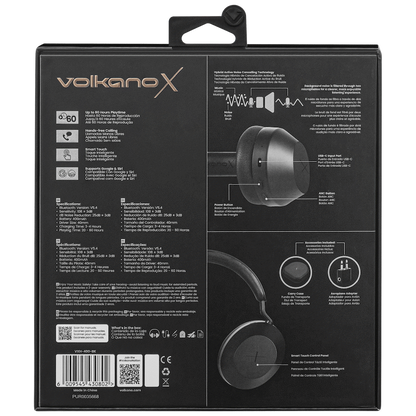 VolkanoX H400 Hybrid Active Noise Cancellation Headphones - Black | VXH-400-BK