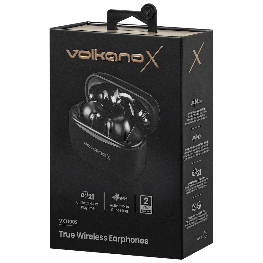 VolkanoX VXT100S TWS Earphones - Black | VKX-1121-BK