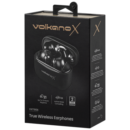VolkanoX VXT100S TWS Earphones - Black | VKX-1121-BK