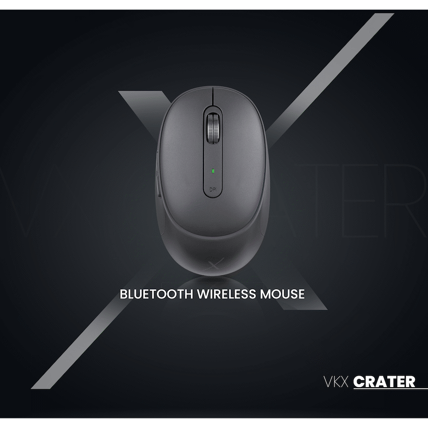 VolkanoX Crater Bluetooth Wireless Mouse - Graphite | VKX-202-GT