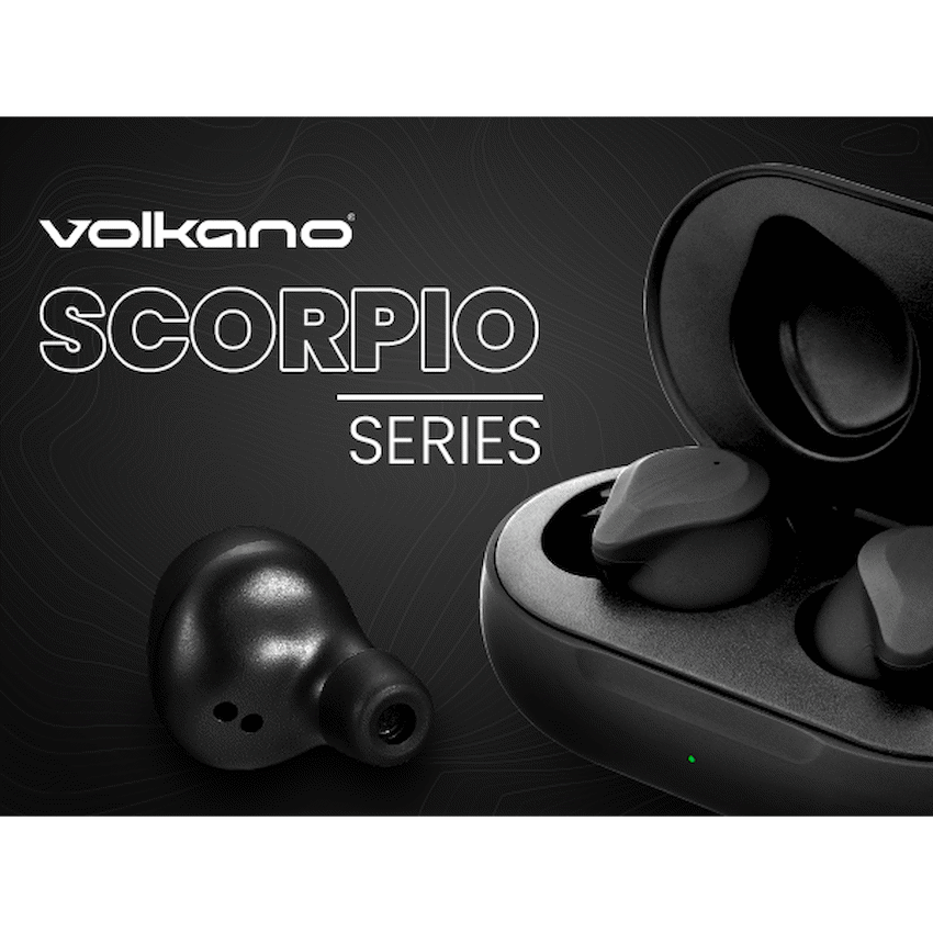 Volkano Scorpio Series True Wireless Earphones - Black | VK-1121-BK