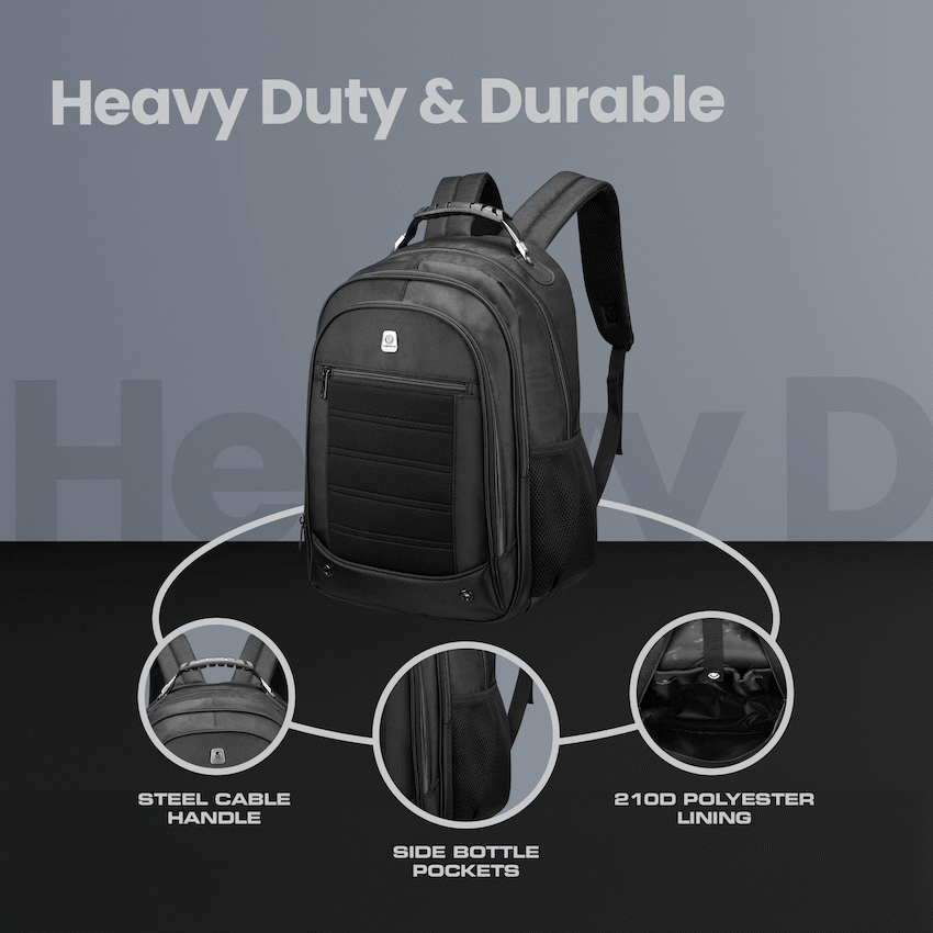Volkano Captain 15.6" Laptop Backpack - Black | VK-9192-BK