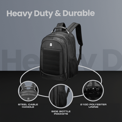 Volkano Captain 15.6" Laptop Backpack - Black | VK-9192-BK