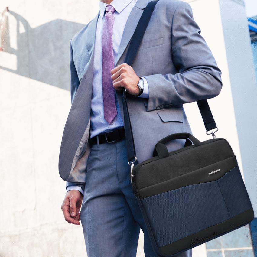 Volkano Seismic 15.6" Laptop Shoulder Bag Blk/Nvy | VK-9180-BKNV