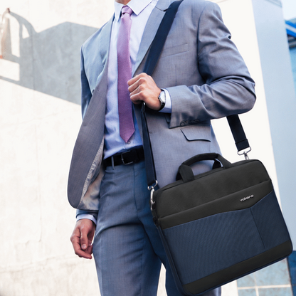 Volkano Seismic 15.6" Laptop Shoulder Bag Blk/Nvy | VK-9180-BKNV