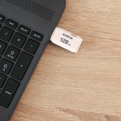 Kioxia TransMemory U202 128GB USB 2.0 Type-A Flash Drive (White) | LU202W128GG4
