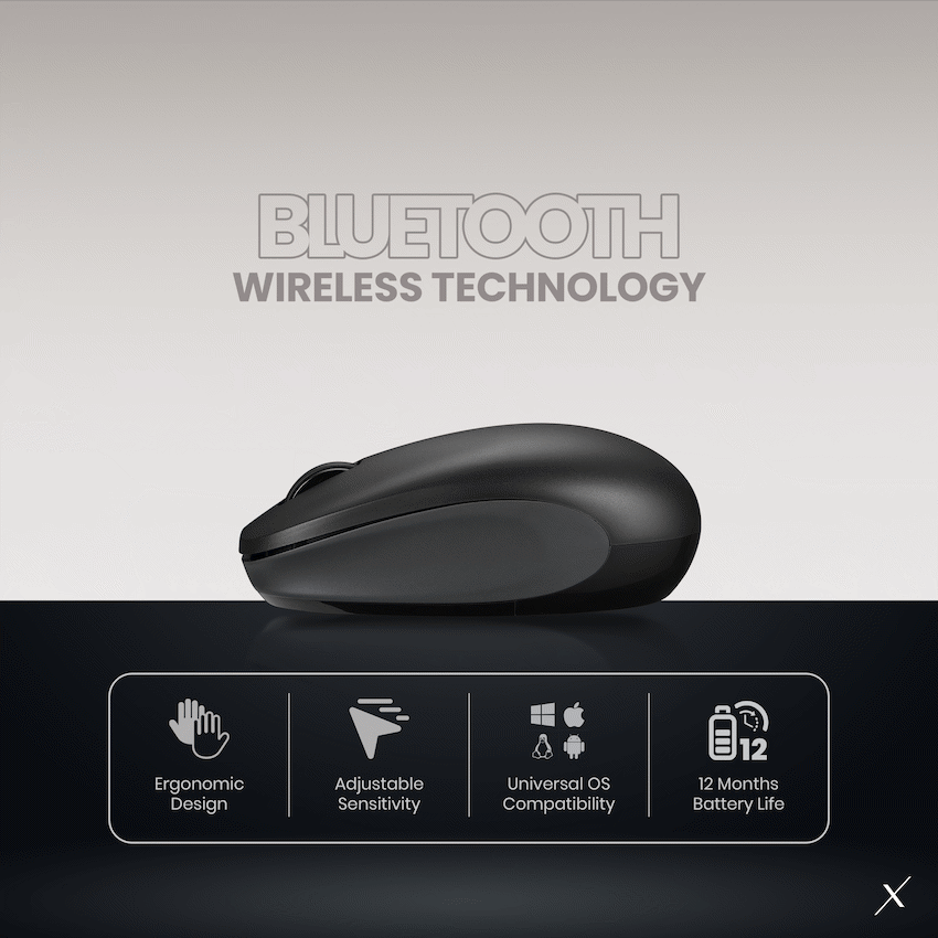 VolkanoX Magma Bluetooth Wireless Mouse - Graphite | VKX-201-GT